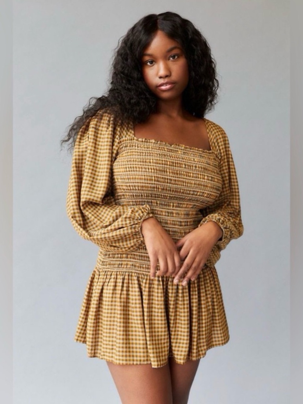 Urban Outfitters Smocked Mini Dress - Picture 2 of 4